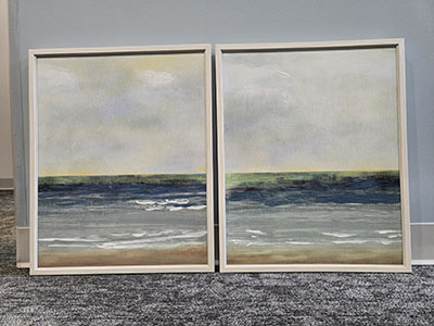 Item #17 Pair of Ocean Paintings