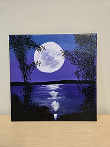 Item #2 Full Moon Acrylic Painting