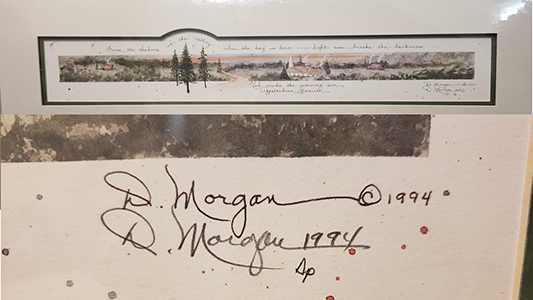 Item #21 D. Morgan Dated Print