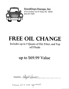 Item #30 Oil Change