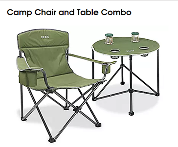 Item #37 Camp Chair and Table Combo