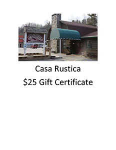 Item #37 $25 Casa Rustica Gift Card
