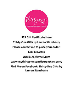 Item #53 Thirty-one Gift Certificate