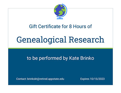Item #67 Genealogical Research
